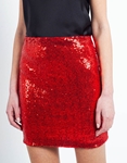 Εικόνα από Μini φούστα με παγιέτες Κόκκινο