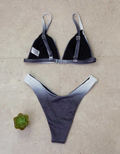 Εικόνα της Γυναικεία μαγιό σετ μπικίνι lurex Μωβ