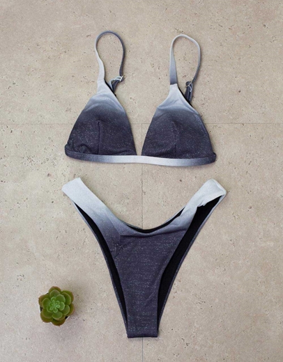 Εικόνα της Γυναικεία μαγιό σετ μπικίνι lurex Μωβ