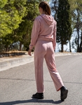 Εικόνα από Αθλητικό σετ φόρμα και μπλούζα με μακρύ μανίκι και κουκούλα Ροζ