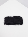 Εικόνα από Γυναικεία πλεκτή κορδέλα headband με γουνάκι Μαύρο