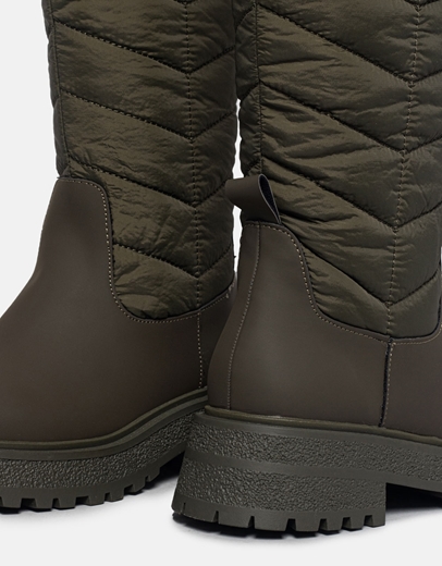 Εικόνα της Γυναικείες μπότες γαλότσες apres ski Χακί