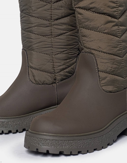 Εικόνα της Γυναικείες μπότες γαλότσες apres ski Χακί