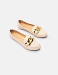 Εικόνα από Flat loafers με χρυσούς κρίκους Nude