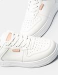 Εικόνα από Γυναικεία sneakers με διπλή σόλα Λευκό/Ροζ
