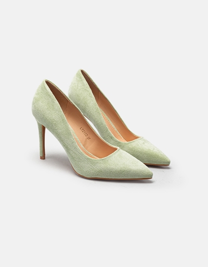 Εικόνα της Suede γόβες σε απλή γραμμή Πράσινο