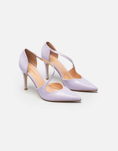 Εικόνα της Γυναικείες μυτερές γόβες με μπαρέτα Λιλά