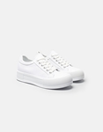 Εικόνα από Γυναικεία υφασμάτινα sneakers με διπλή σόλα Λευκό