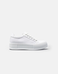 Εικόνα από Γυναικεία υφασμάτινα sneakers με διπλή σόλα Λευκό