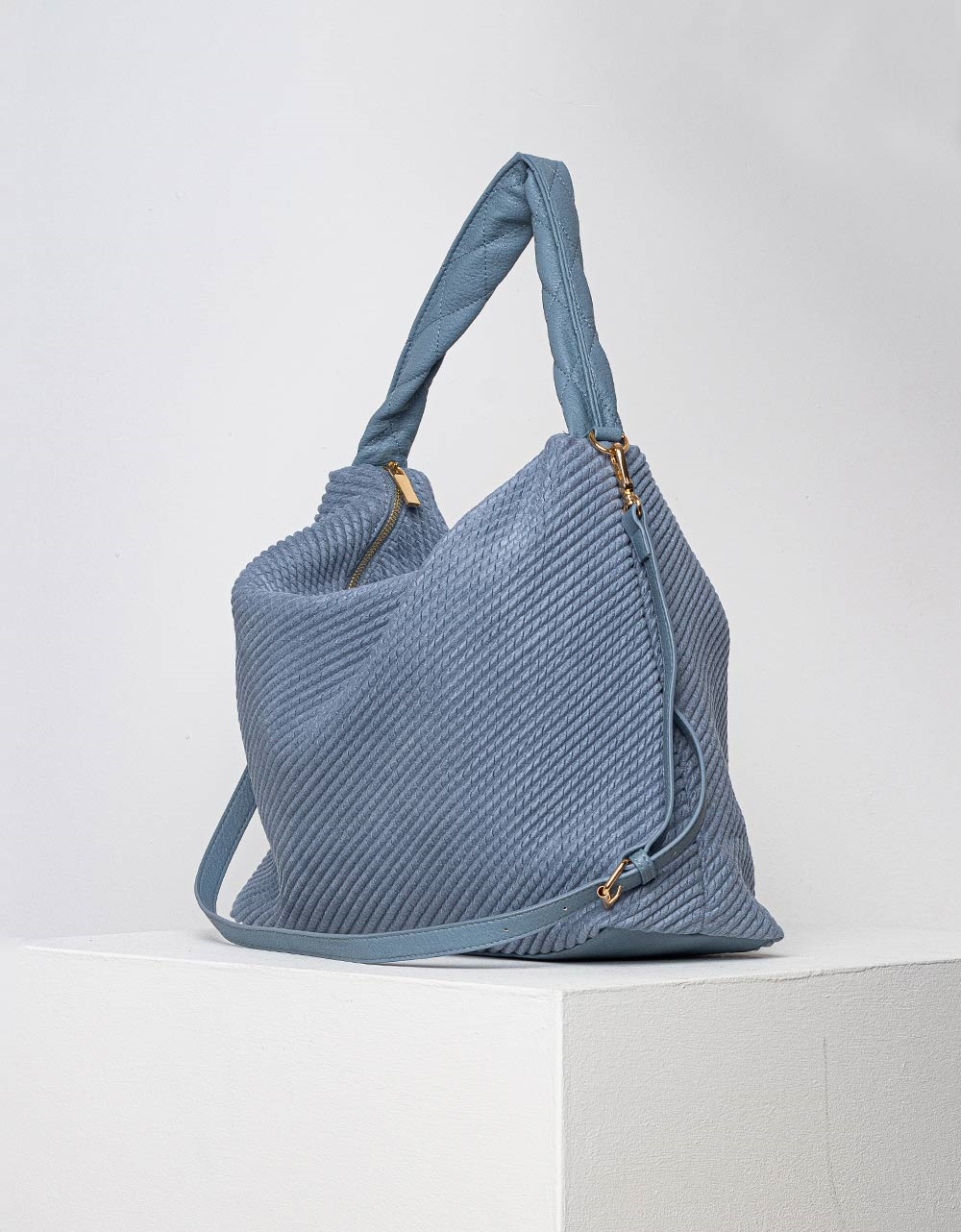Εικόνα από Γυναικεία τσάντα ώμου υφασμάτινη Μπλε