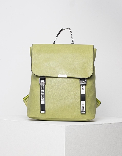 Εικόνα της Σακίδιο πλάτης με διακοσμητικά λουριά Πράσινο