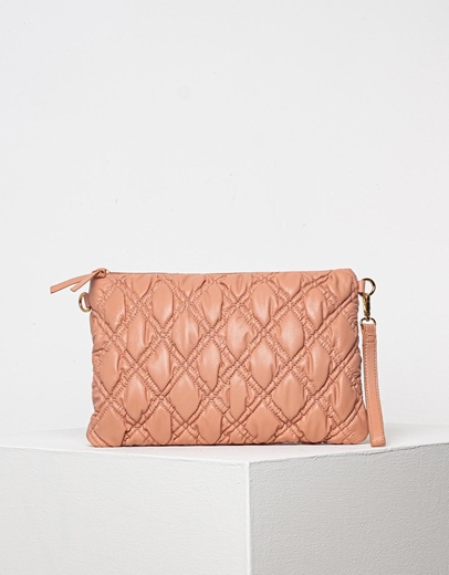 Εικόνα της Μονόχρωμη τσάντα φάκελος Ροζ