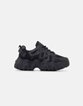Εικόνα από Γυναικεία sneakers με chunky σόλα και συνδυασμό υλικών Μαύρο