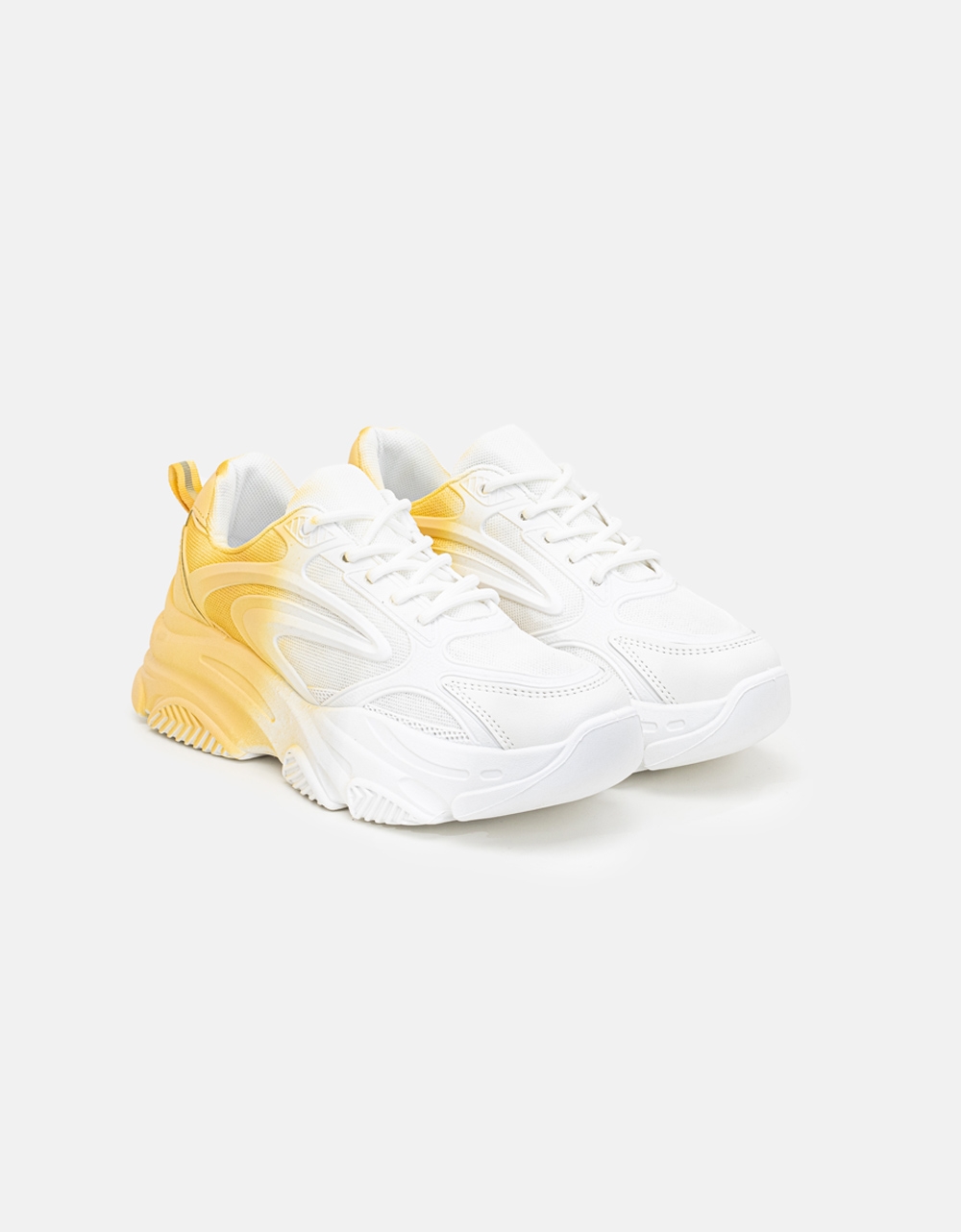 Εικόνα από Γυναικεία sneakers με διχρωμία Λευκό/Κίτρινο