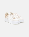 Εικόνα από Γυναικεία sneakers με διπλή σόλα και διάτρητο σχέδιο Λευκό/Μπέζ