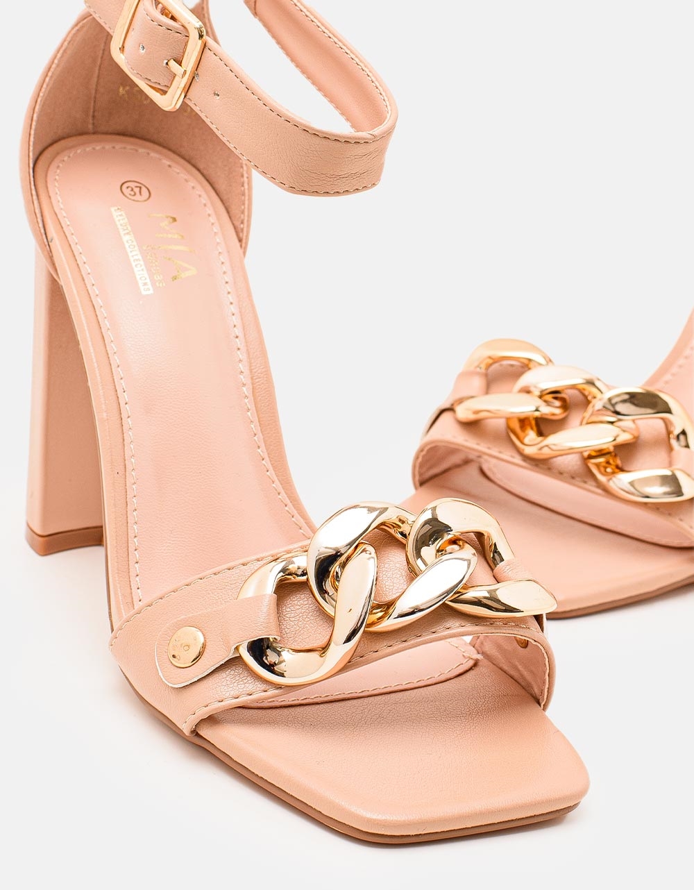 Εικόνα από Γυναικεία πέδιλα με αλυσίδα Μπεζ