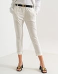 Εικόνα από Ελαστικό παντελόνι σε ίσια γραμμή με ζώνη Λευκό