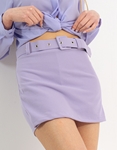 Εικόνα από Γυναικεία φούστα-σορτς με ζώνη Μωβ