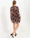 Εικόνα από Floral mini φόρεμα μεσάτο Μαύρο
