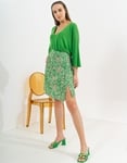 Εικόνα από Γυναικεία floral φούστα φάκελος Πράσινο