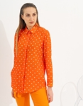 Εικόνα από Γυναικείο πουκάμισο με καρδιές Πορτοκαλί