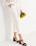 Εικόνα από Ελαστικό παντελόνι με ζώνη Λευκό