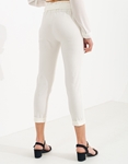 Εικόνα από Ελαστικό παντελόνι με ζώνη Λευκό