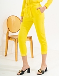 Εικόνα από Ελαστικό παντελόνι με ζώνη Κίτρινο