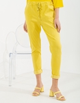 Εικόνα από Παντελόνι ελαστικό με λάστιχο στη μέση Κίτρινο