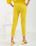 Εικόνα από Παντελόνι ελαστικό με λάστιχο στη μέση Κίτρινο