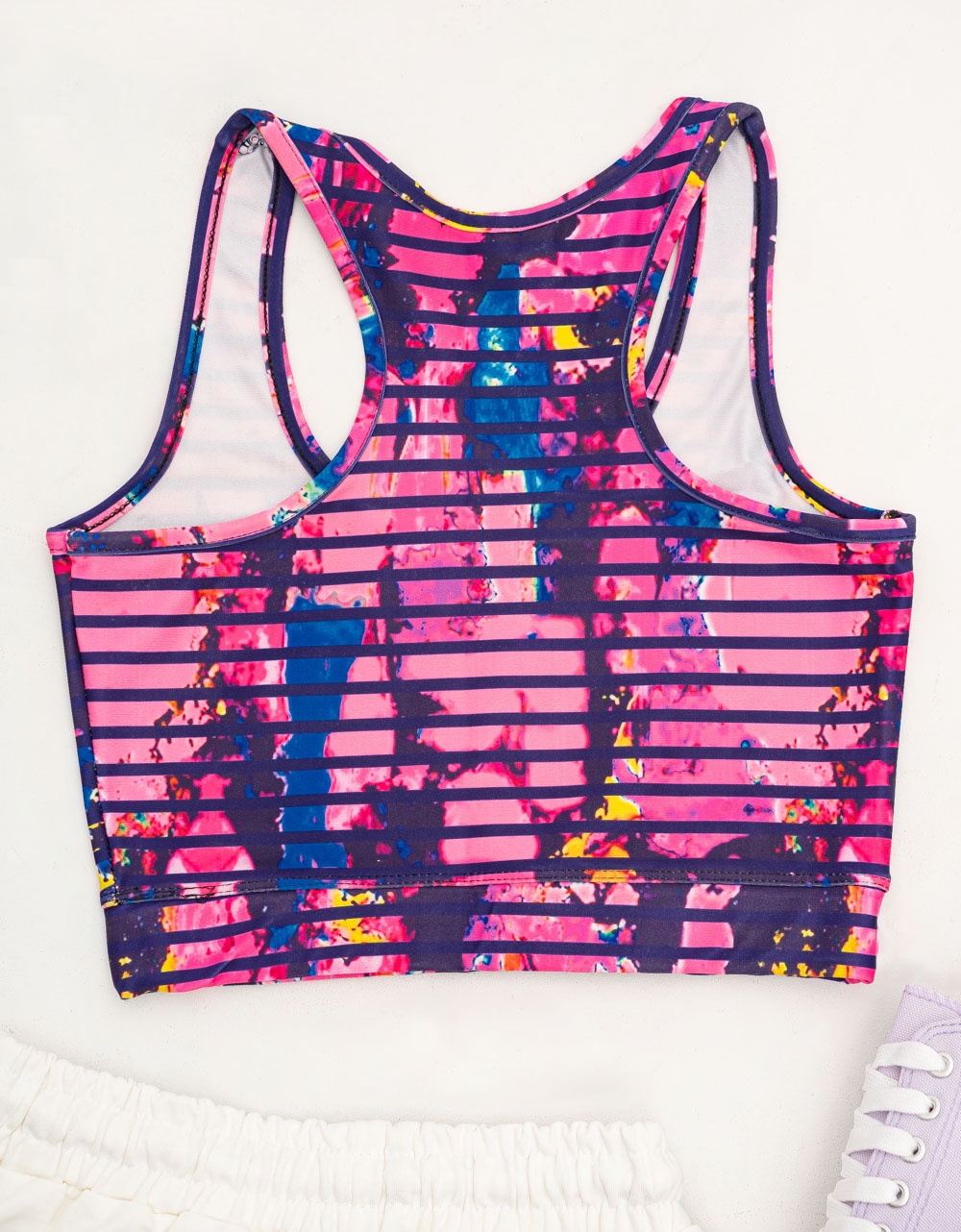 Εικόνα από Αθλητικό μπουστάκι σε συνδυασμό χρωμάτων Ροζ