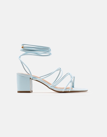 Εικόνα της Γυναικεία πέδιλα με κορδόνια Μπλε