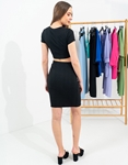 Εικόνα από Basic σετ ριπ crop top και midi φούστα με κουμπάκια Μαύρο