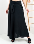 Εικόνα από Maxi φούστα με ζωνάκι Μαύρο