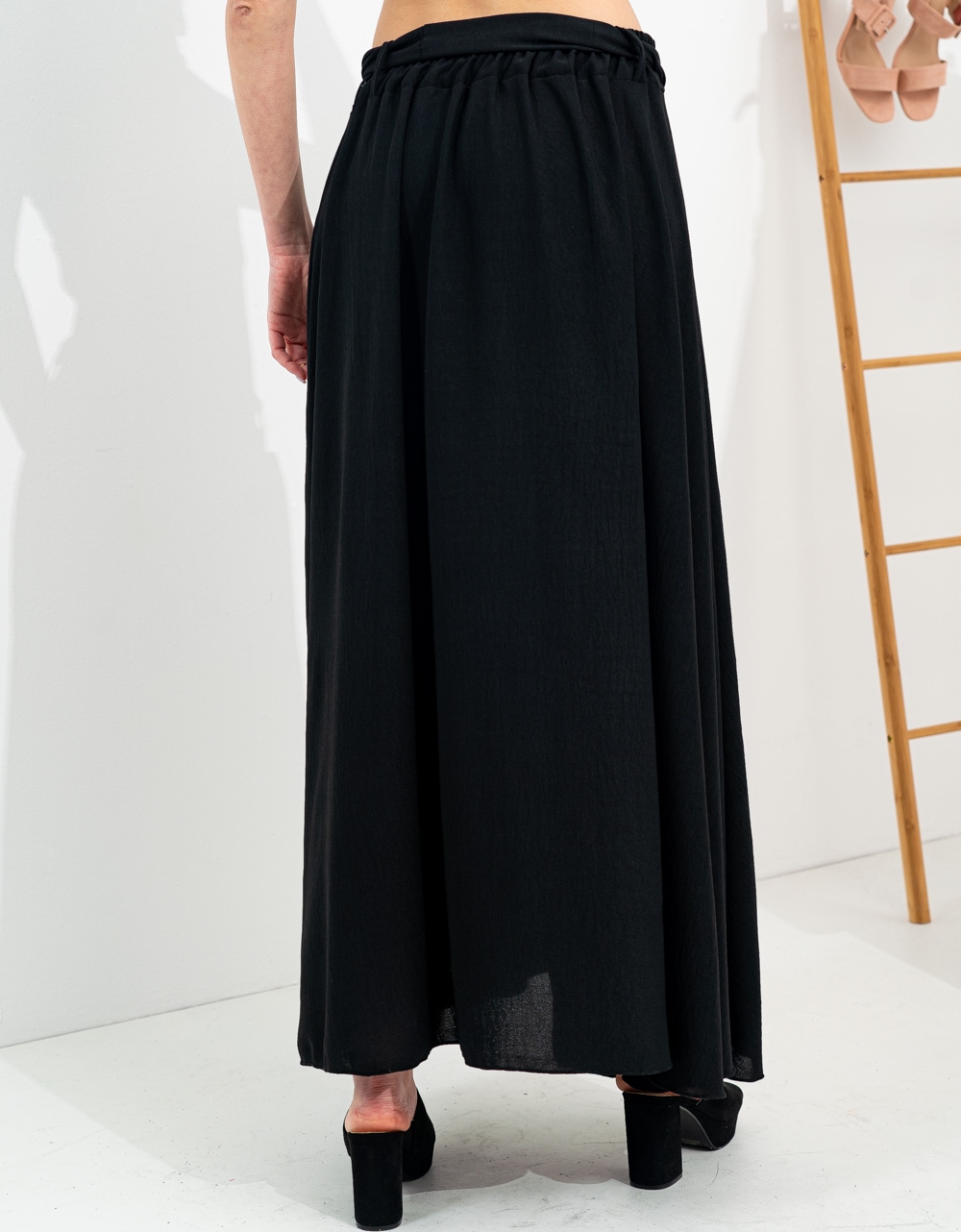Εικόνα από Maxi φούστα με ζωνάκι Μαύρο