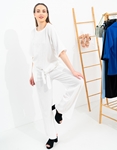 Εικόνα από Σετ παντελόνα και μπλούζα με δέσιμο Λευκό