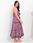 Εικόνα από Boho maxi φόρεμα αμπίρ με λαχούρια Ροζ