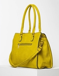 Εικόνα από Γυναικεία τσάντα ώμου καπιτονέ με φερμουάρ Κίτρινο