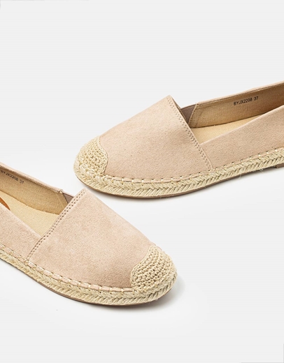 Εικόνα της Γυναικείες εσπαντρίγες suede Μπεζ