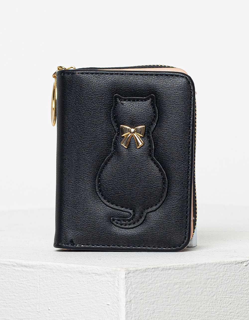 Εικόνα από Γυναικεία πορτοφόλια με σχέδιο γάτας Μαύρο