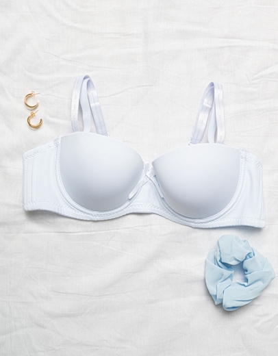 Εικόνα της Σουτιέν push up με μπανέλα Λευκό