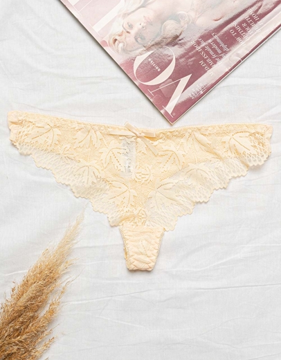 Εικόνα της Σλιπ με δίχτυ και δαντέλα Μπεζ