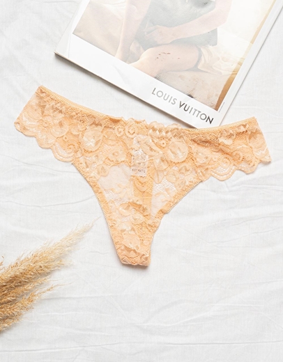 Εικόνα της Σλιπ με δίχτυ και δαντέλα Μπεζ