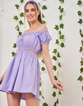 Εικόνα από Mini φόρεμα με ανοίγματα στη μέση Μωβ