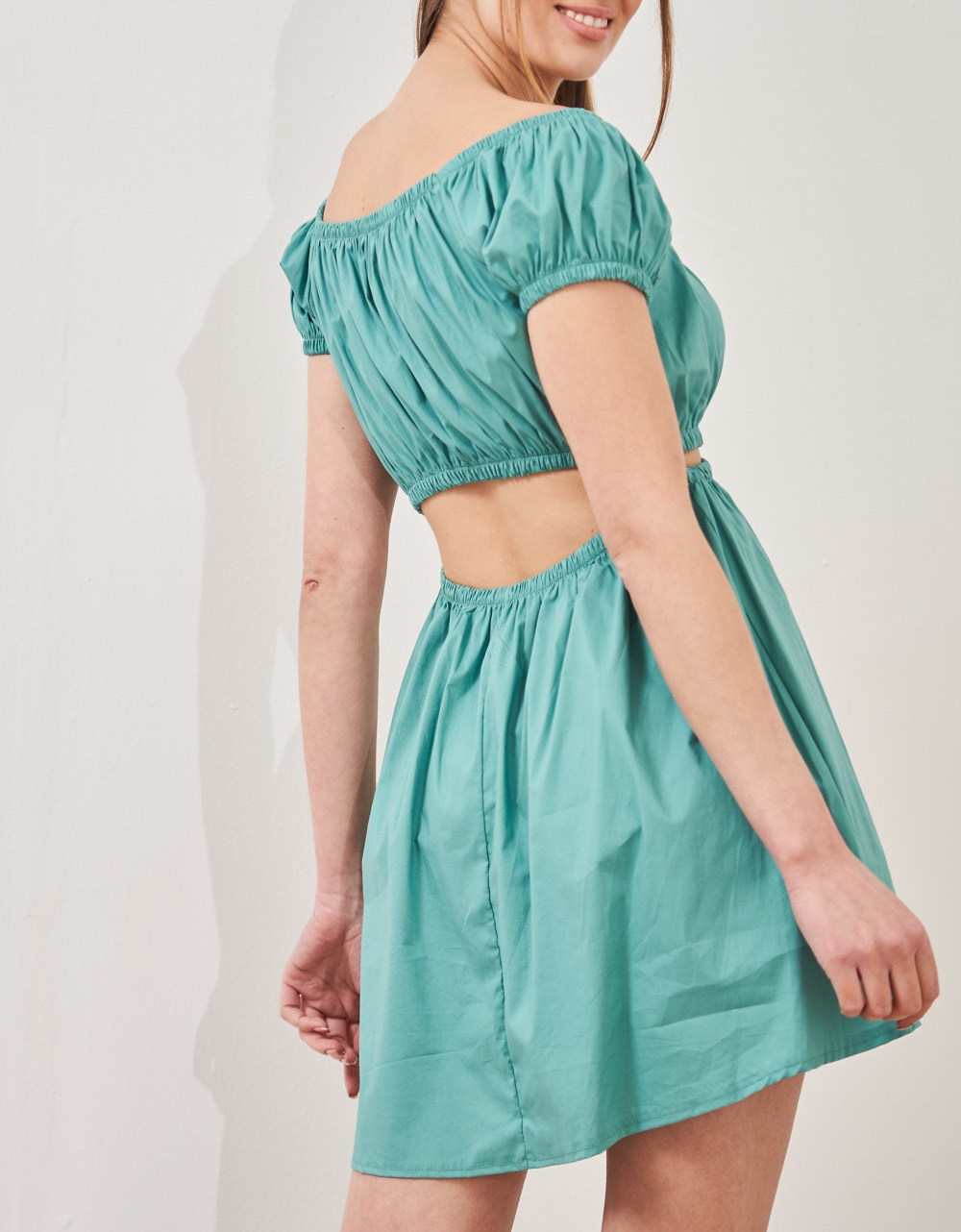 Εικόνα από Mini φόρεμα με ανοίγματα στη μέση Πράσινο