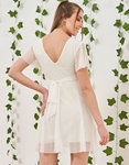Εικόνα από Mini κρουαζέ φόρεμα με τούλι Λευκό