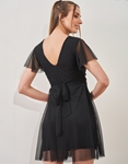 Εικόνα από Mini κρουαζέ φόρεμα με τούλι Μαύρο