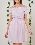 Εικόνα από Mini φόρεμα με ακάλυπτους ώμους Λιλά