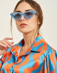 Εικόνα από Γυναικεία γυαλιά ηλίου σε σχήμα πεταλούδας Σιέλ