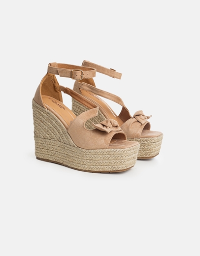 Εικόνα της Πλατφόρμες εσπαντρίγιες με διακοσμητικό φιόγγο Μπεζ